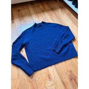 Everlane Sweater Womens XS Blue Cashmere High Neck Long Sleeve